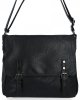 BEE BAG Duża Listonoszka Damska Adelia w Stylu Vintage Czarna